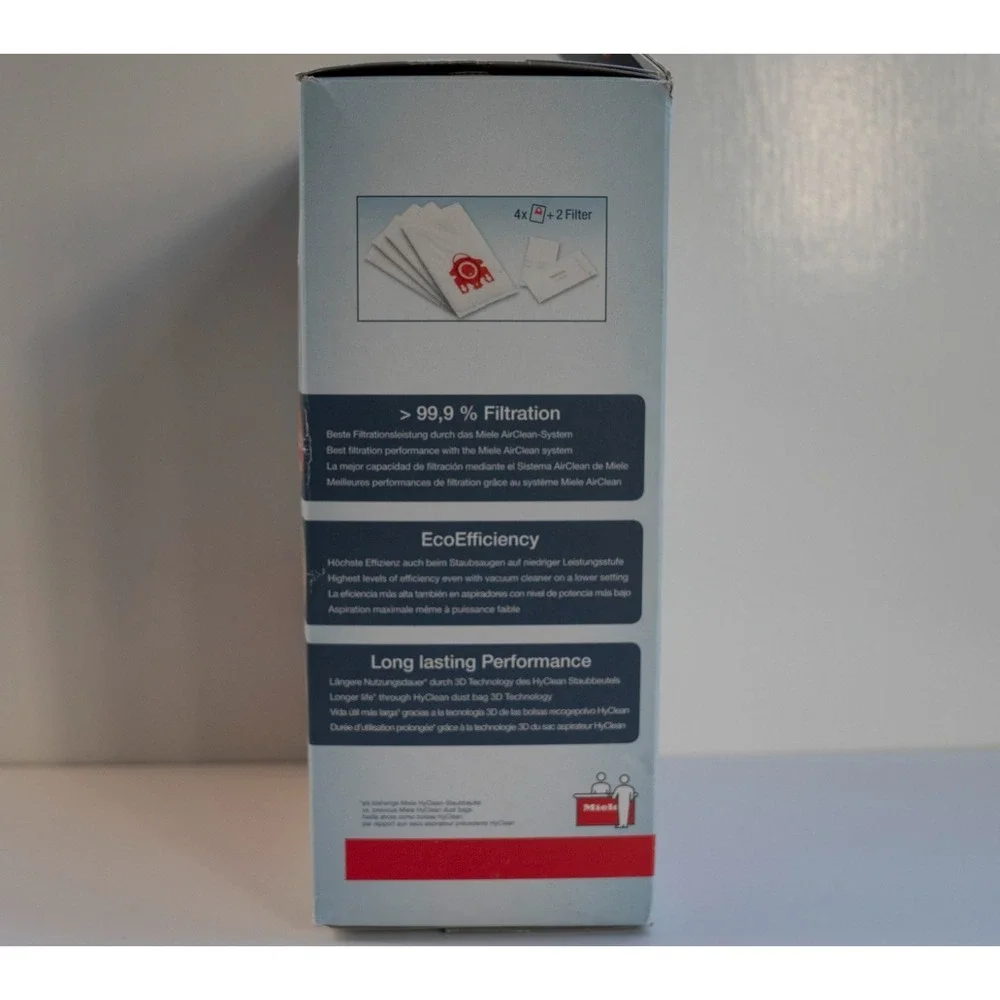 3 Official Miele GN FJM HyClean 3D Efficiency Pure Vacuum Bags & AirClean Filter